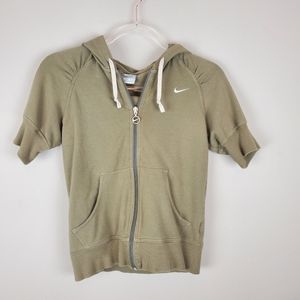 Nike Olive Green Zip Up Hoodie